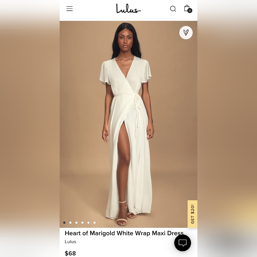 Heart of Marigold White Wrap Dress